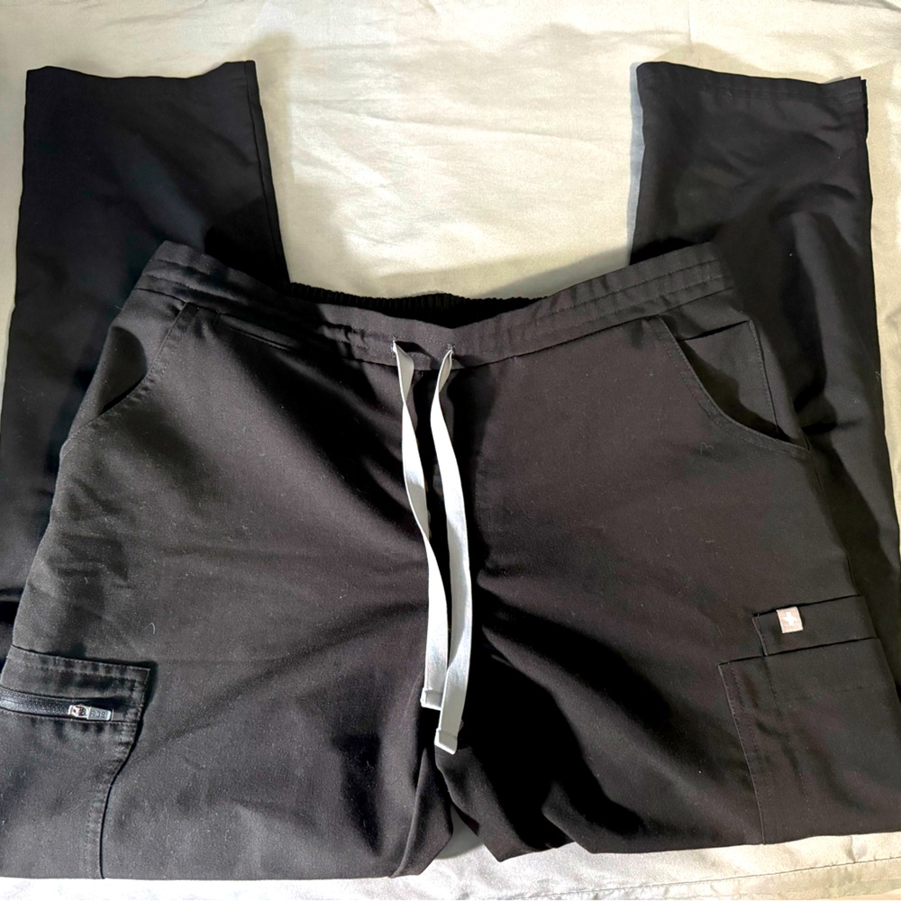 Figs Yola Skinny Scrub Pant Black M